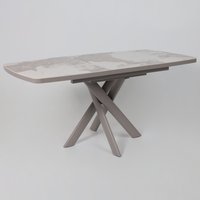 Кухонный стол Мамадома Leonel-130 раздвижной 130-165х85 (pandora gloss st cer/капучино)