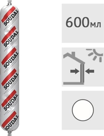 

Герметик Soudal Soudaflex 40FC 600 мл (белый)