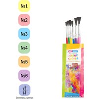 Набор кистей ArtSpace синтетика круглые № 1, 2, 3, 4, 5, 6 SB6_19284 (6 шт)