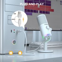 Проводной микрофон Maono DM30 (белый)