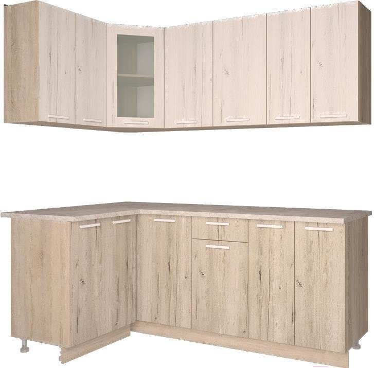 

Готовая кухня Интерлиния Мила 12x20 (дуб белый/дуб серый)