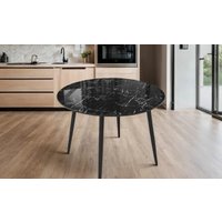 Кухонный стол Элементика Стенли 1000 (черный мрамор/черный кварц/черный)