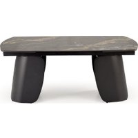 Кухонный стол Halmar Forum 180-260/90/76 (черный мрамор/черный)