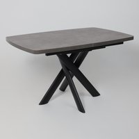 Кухонный стол Мамадома Leonel-130 раздвижной 130-165х85 (дымчатая керамика/черный) в Гомеле