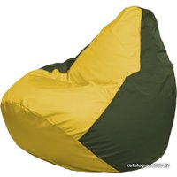 Кресло-мешок Flagman Груша Макси Г2.1-250 (оливковый темный/желтый)