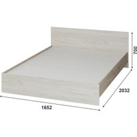 Кровать Тащи в дом Брио КР 558 160х200 (крафт серый/крафт белый)