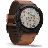 Умные часы Garmin Fenix 6X Sapphire (черный DLC/каштановый)