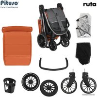 Коляска прогулочная «книга» Pituso Ruta (oранжевый)