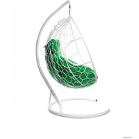 Подвесное кресло M-Group Для двоих 11450104 (белый ротанг/зеленая подушка)