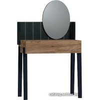 Туалетный столик с зеркалом Глазов Nature 43 (дуб табачный craft/черный)