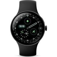 Умные часы Google Pixel Watch 4 45 мм (черный матовый/обсидиан, спортивный силиконовый ремешок)
