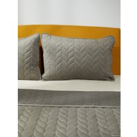 Набор текстиля для спальни Vip Camilla 240-260 (косичка, светло-серый)