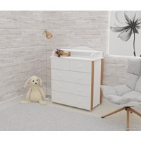 Детский комод Incanto Nuvola 800/5 (белый/бук)