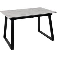 Кухонный стол Lepremo AV 1208 HPL+МДФ раздвижной 1200-1600x800 (виктори натуральный/черный)