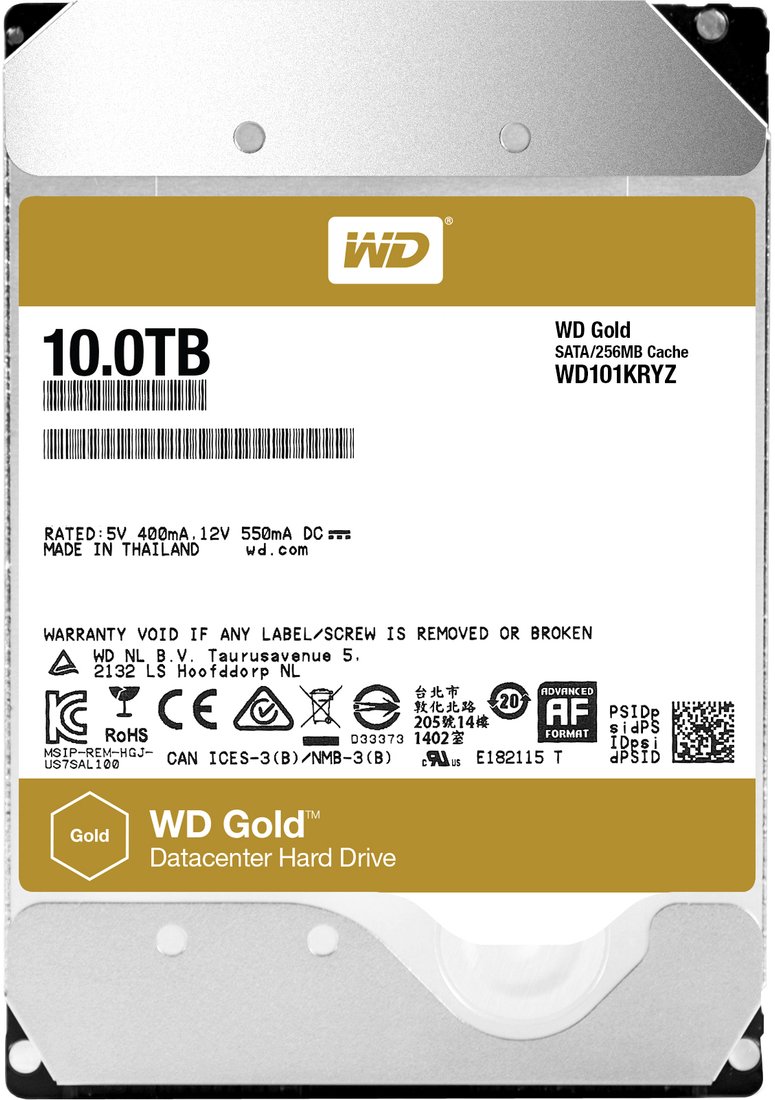 

Жесткий диск WD Gold 10TB [WD101KRYZ]