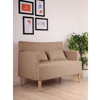 Диван Mio Tesoro Киус с подушками (микровелюр/светло-коричневый №4)