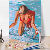 Картина по номерам Red Panda Девушка из бассейна p55022