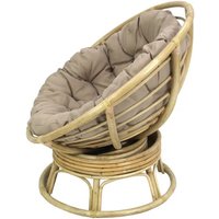 Кресло-качалка Garden Story Папасан Roker D110 вращающееся CV-18H (медовый/бежевый)