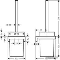 Ершик для унитаза Hansgrohe AddStoris 41752990