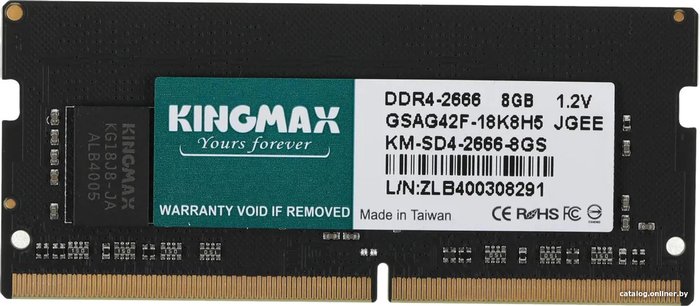 Kingmax 8ГБ DDR4 SODIMM 2666 МГц KM-SD4-2666-8GS