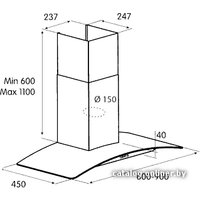 Кухонная вытяжка Jetair Tory P 60 Inx+Fum (PRF0014064)