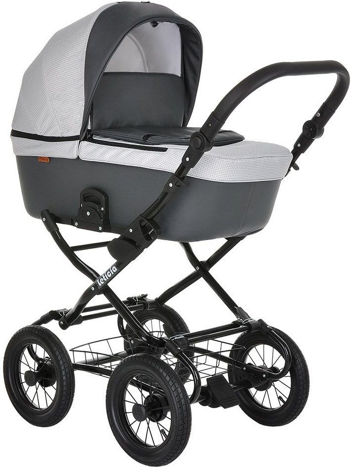 

Коляска-люлька Pituso Leticia Classic (308/CL, white/black/new grey)