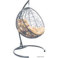 Подвесное кресло M-Group Круг 11050301 (серый ротанг/бежевая подушка)