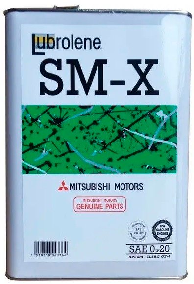 Моторное масло Mitsubishi LUBROLENE SM-X 0W-20 4л