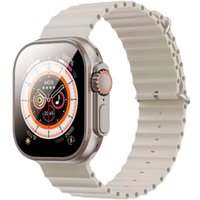 Умные часы XO M9 Ultra (серебристый, с серым силиконовым ремешком)