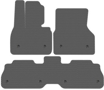 Комплект ковриков для авто Alicosta BMW iX I (suv / i20) задний цельный 2020 - 2023 (серый, ромб)