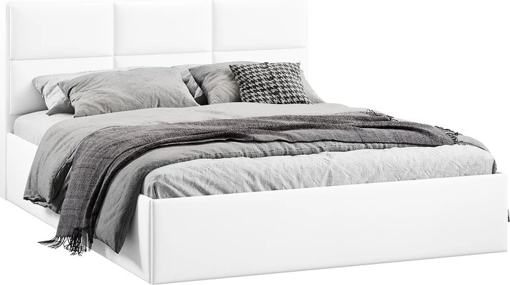 

Кровать Трия Стелла Тип 1 c ПМ 160x200 (экокожа Polo white)