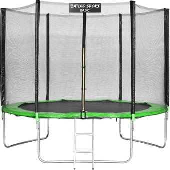 Atlas Sport 312 см - 10ft Basic (с лестницей, внешняя сетка, зеленый)