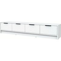 Тумба Интерлиния ТВ Концепт КТ-ТВ4-35 Техно (белый платинум/белый)