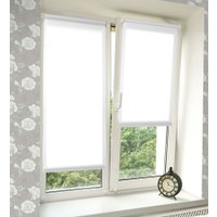 Мини рулонные шторы Delfa Эконом Сантайм Лен СРШ 01МЭД2800 57x160 (белый)