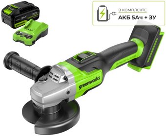 Угловая шлифмашина Greenworks GD24AG 3200207CUG (с 1-м АКБ)