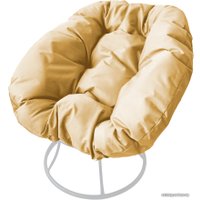 Кресло M-Group Пончик 12310101 без ротанга (белый/бежевая подушка)