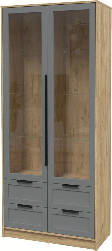 

Шкаф-витрина Интерлиния Концепт Тренд КТ-ШВ2 (дуб золотой/серый)