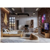 Кровать Тащи в дом Люмо КР 01 90x200 (дуб крафт золото/серый)