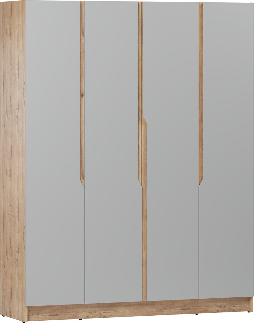 

Шкаф распашной ЭлиГард Aura 4D (дуб вотан/дымчатый алмаз)