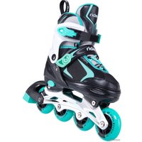 Роликовые коньки Ridex Allure (р. 31-34, черный/бирюзовый/белый)