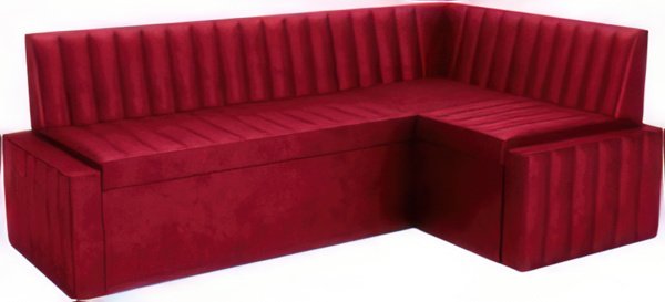 

Угловой диван Мебель-АРС Вермут правый 213x82x133 (бархат красный Star Velvet 3 Dark Red)