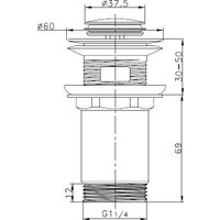 Донный клапан Lauter 21190W (белый матовый)