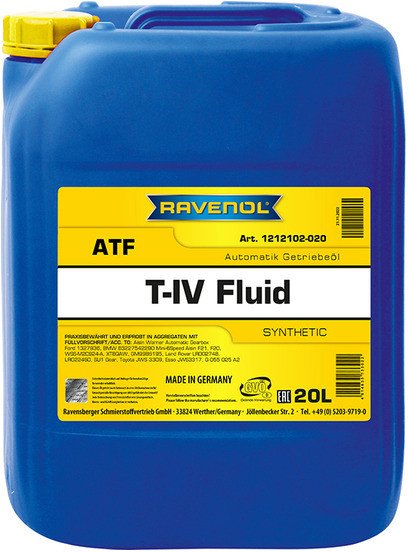 

Трансмиссионное масло Ravenol ATF T-IV Fluid 20л