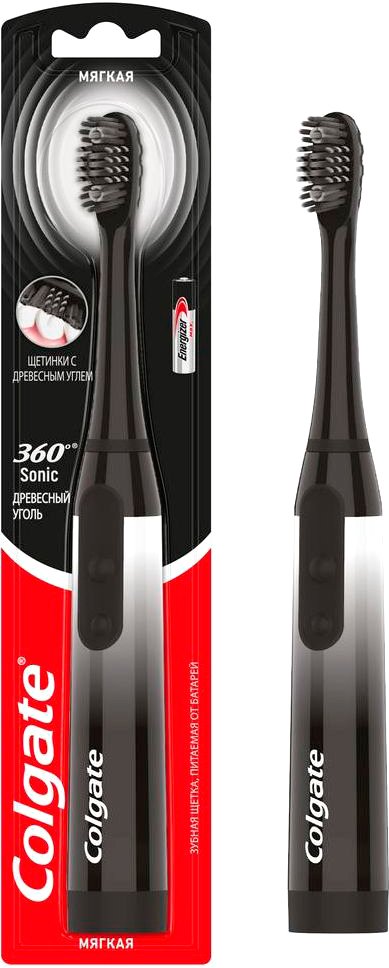 

Электрическая зубная щетка Colgate 360 Sonic (древесный уголь)