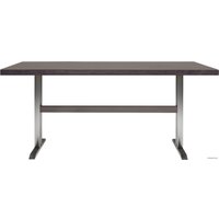 Кухонный стол Buro7 Двутавр 180 (классика, дуб мореный/серебро)