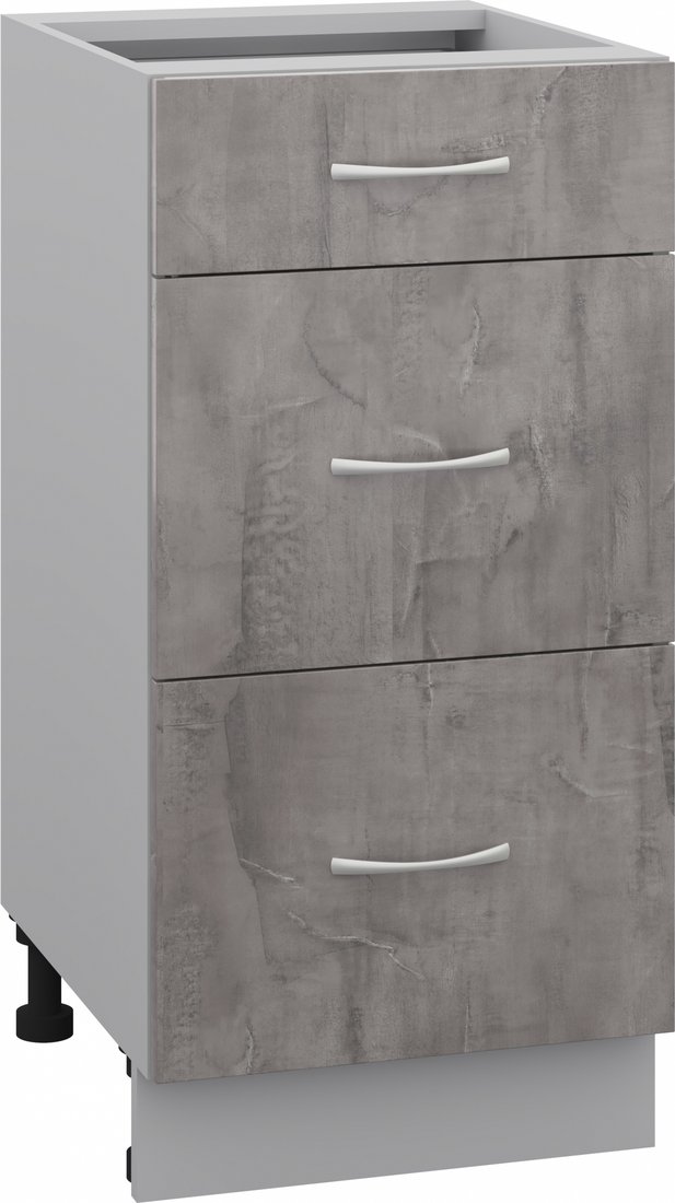 

Шкаф напольный Кортекс-мебель Корнелия Лира НШ40р3ш без столешницы (оникс)