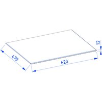  Lauter Комод для ванной Mia 60 со столешницей Melisa (белый глянец/текстура камня/черный)