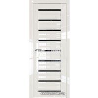 Межкомнатная дверь ProfilDoors 76L R 70x200 (магнолия люкс, стекло черный триплекс)