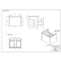  Cersanit Тумба под умывальник Grande 60 Como 60 64759 (черный орех)