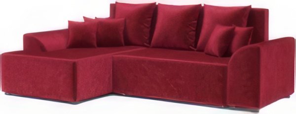 

Угловой диван Мебель-АРС Каскад левый (бархат красный Star Velvet 3 Dark Red)